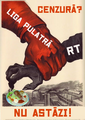 A pro-Liga Pulatră propaganda poster made by Mihailul
